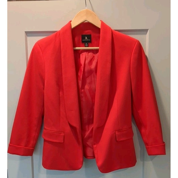 Jules & Leopold Jackets & Blazers - Jules‎ & Leopold Women's Long Sleeve Casual Red Blazer Size Small